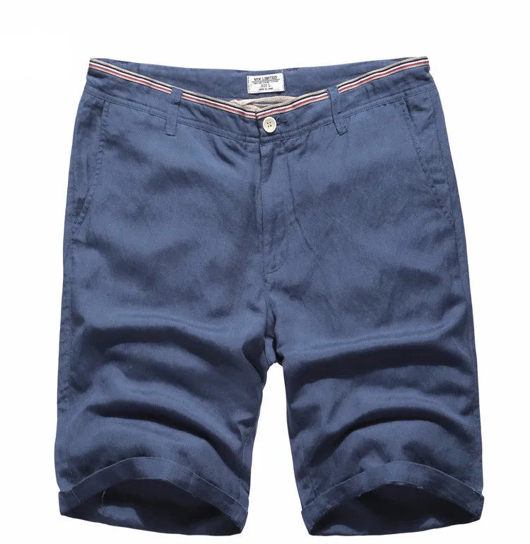 Men's Summer Linen Knee Length Shorts