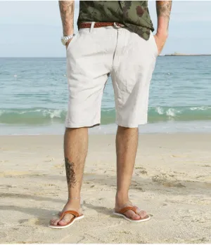 Men's Summer Linen Knee Length Shorts