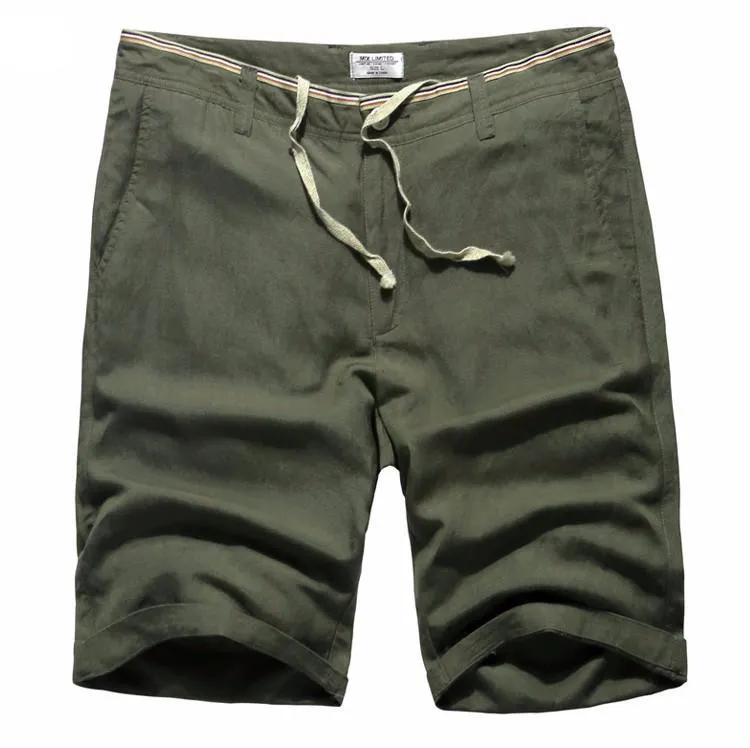 Men's Summer Linen Knee Length Shorts