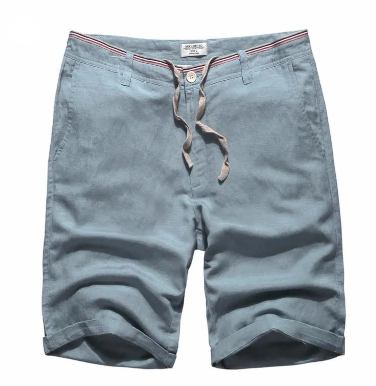 Men's Summer Linen Knee Length Shorts