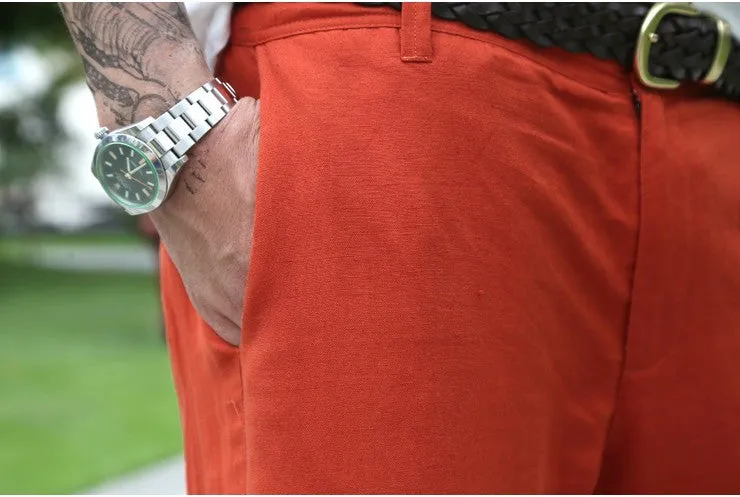 Men's Summer Linen Knee Length Shorts