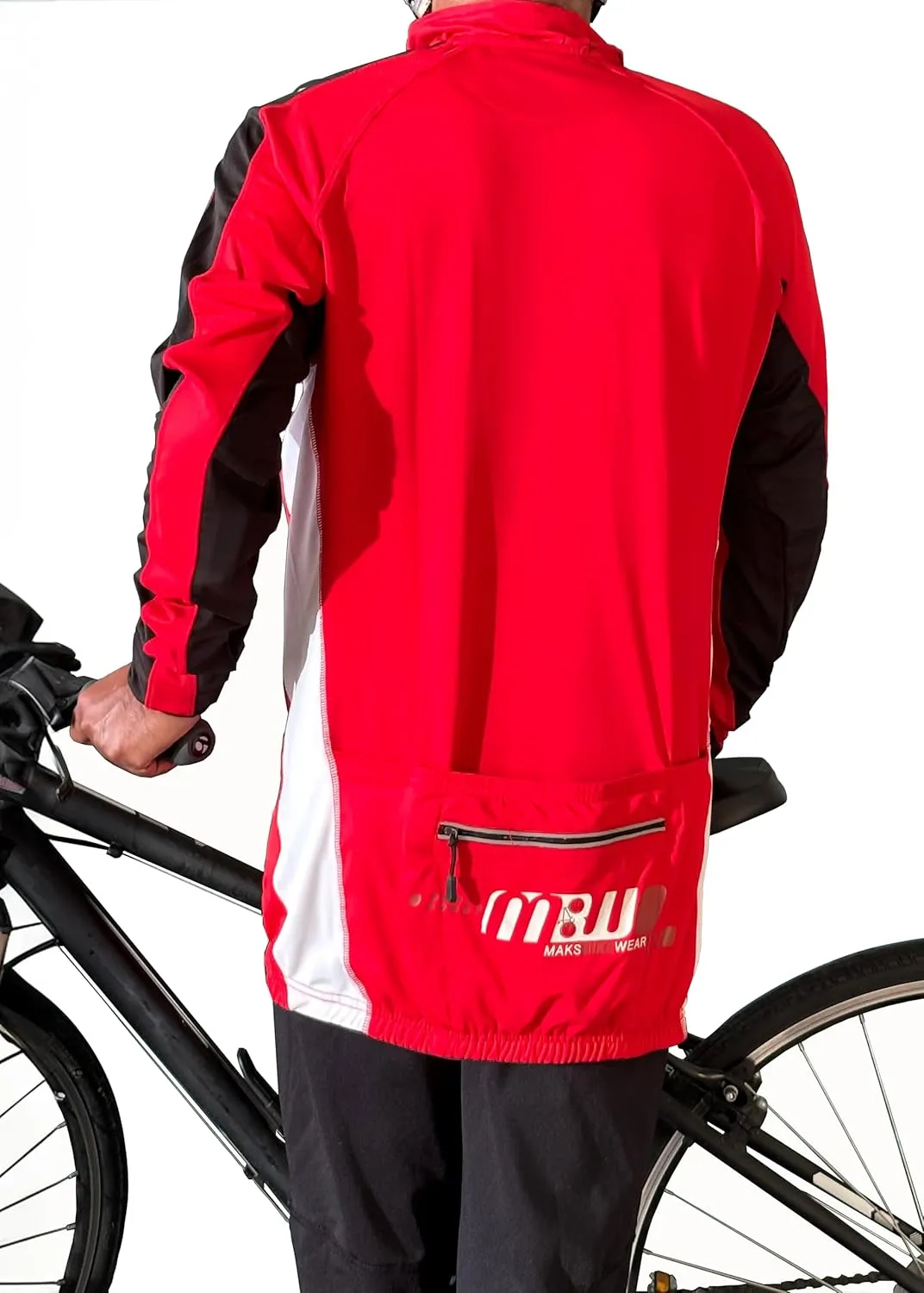 Men's TopCool Reflective Zipper Long Sleeved Spring Fall Winter Biking Cycling Jersey