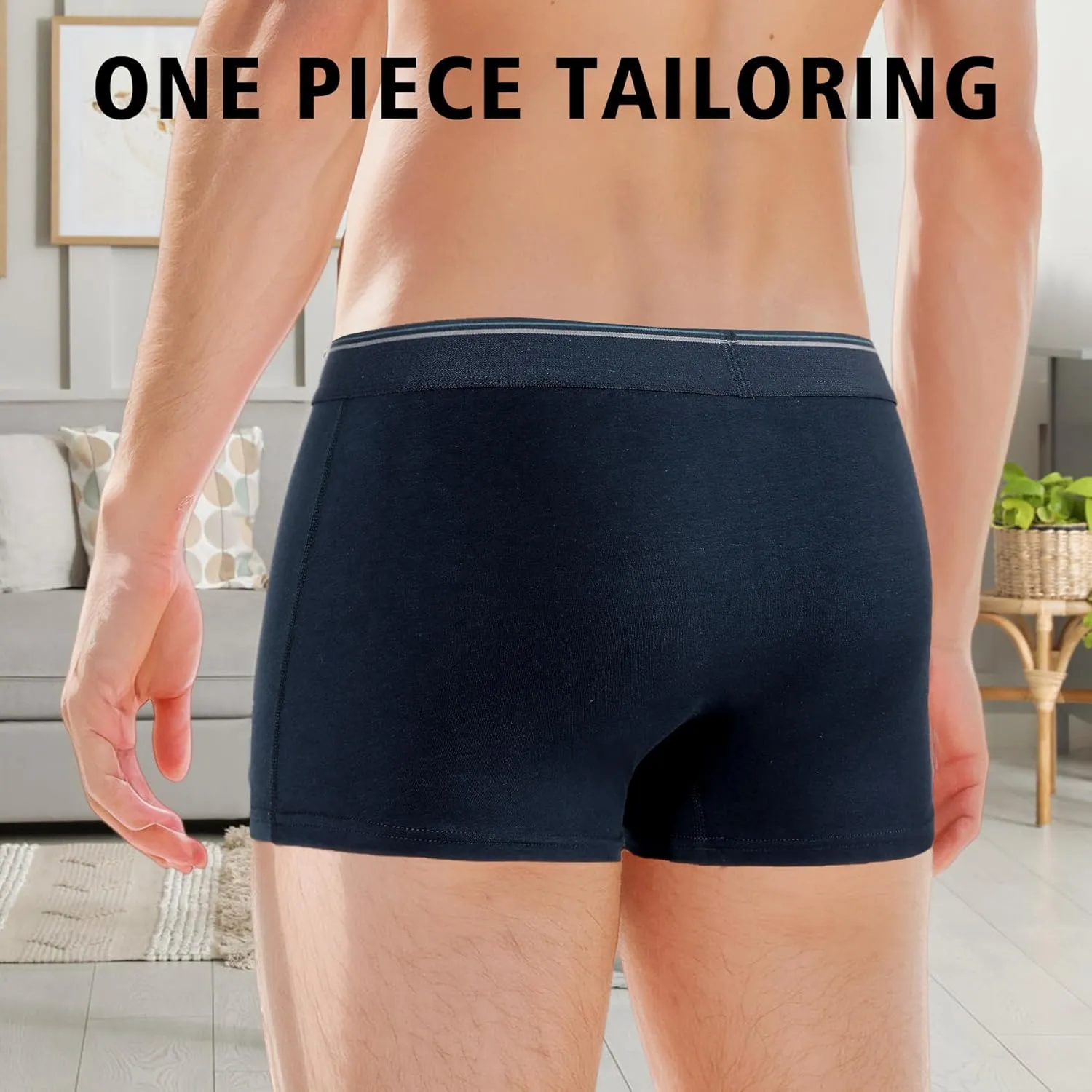 Men's Trunks Underwear - Mens Breathable Anti-Chafing Moisture Wicking Underwear 4 Pack