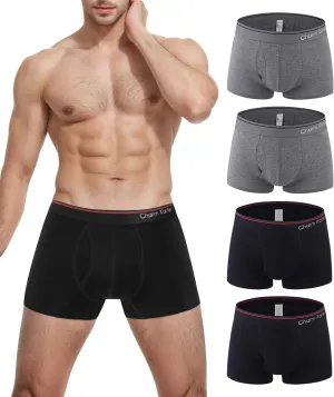 Men's Trunks Underwear - Mens Breathable Anti-Chafing Moisture Wicking Underwear 4 Pack