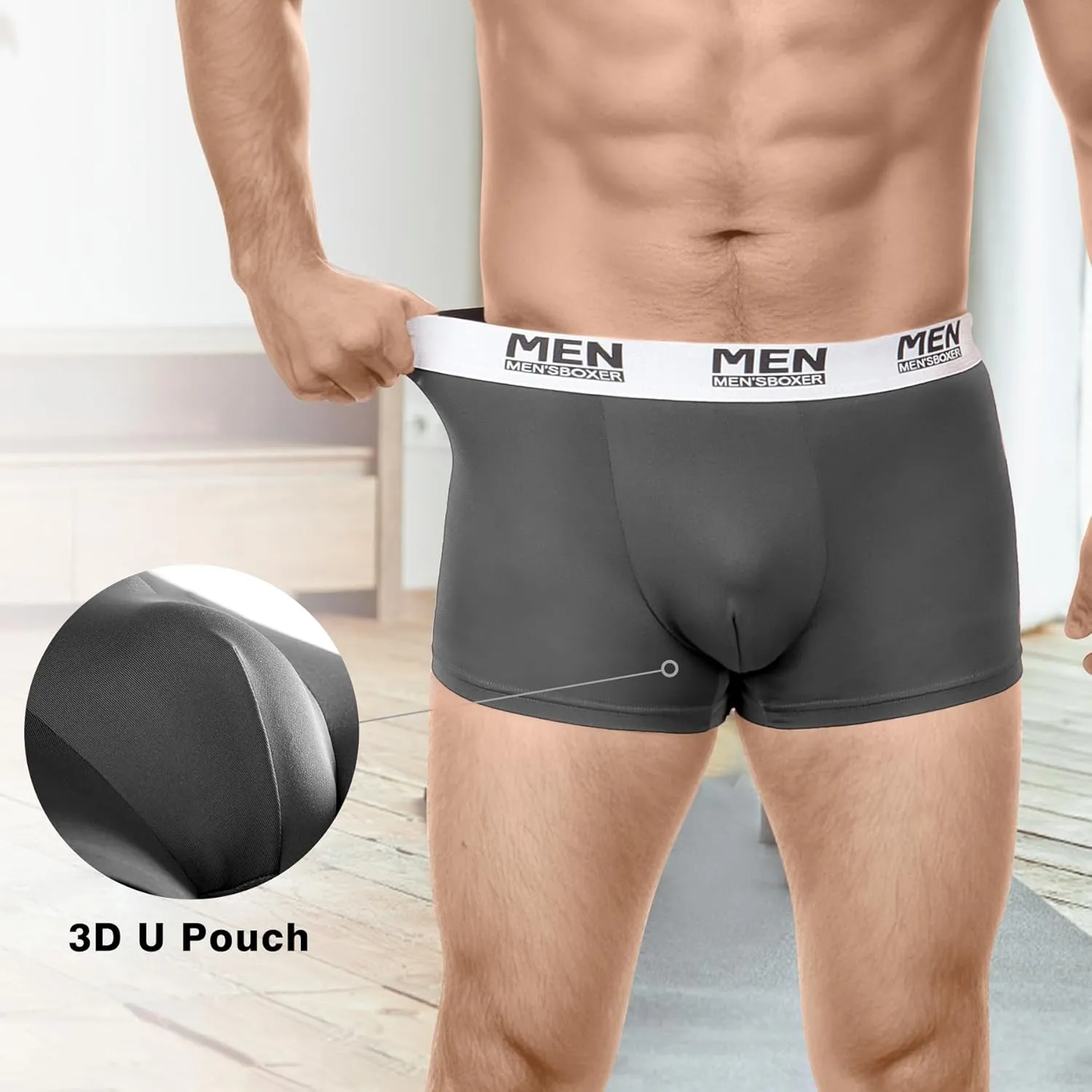 Men's Trunks Underwear - Mens Breathable Anti-Chafing Moisture Wicking Underwear 4 Pack