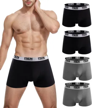 Men's Trunks Underwear - Mens Breathable Anti-Chafing Moisture Wicking Underwear 4 Pack