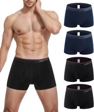 Men's Trunks Underwear - Mens Breathable Anti-Chafing Moisture Wicking Underwear 4 Pack