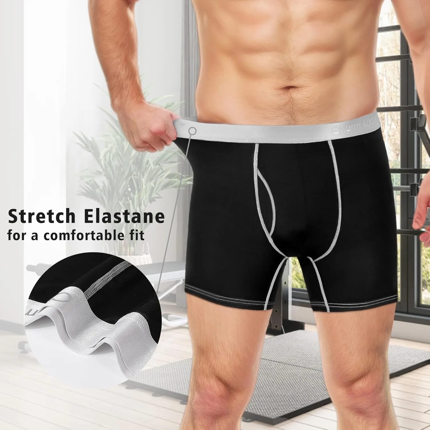 Men's Trunks Underwear - Mens Breathable Anti-Chafing Moisture Wicking Underwear 4 Pack