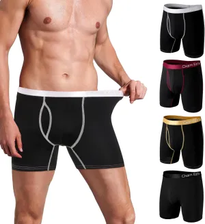 Men's Trunks Underwear - Mens Breathable Anti-Chafing Moisture Wicking Underwear 4 Pack