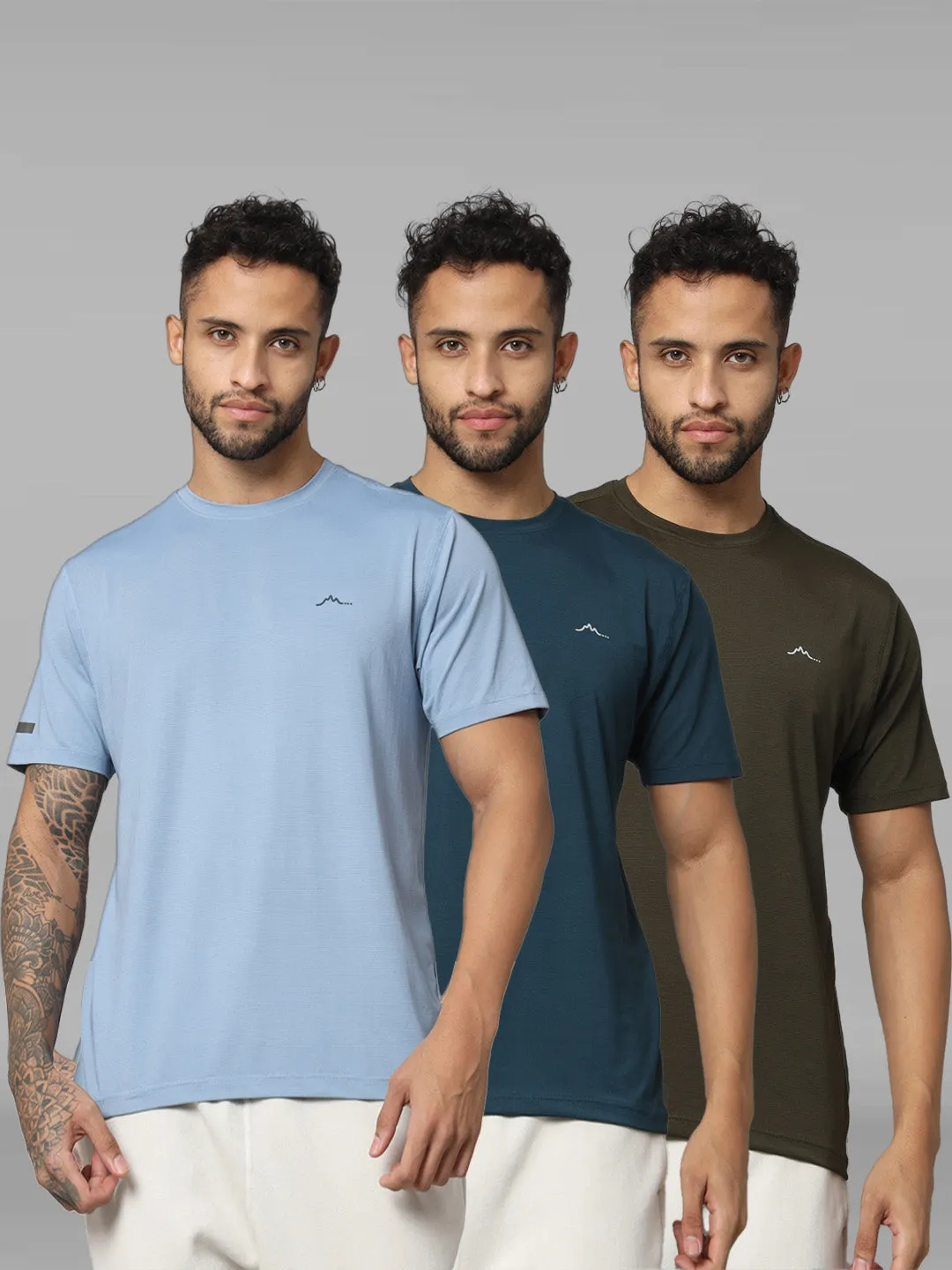 Mens Tshirt Combo for Trekking/ Hiking(Pack of 3)