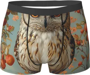 Men's Underwear Boxer Briefs Soft Breathable Stretch - Owl Vintage
