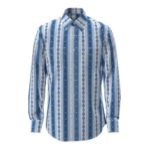 Men's Wrangler 112359439 Classic Fit Checotah® Western Long Sleeve Printed Shirt