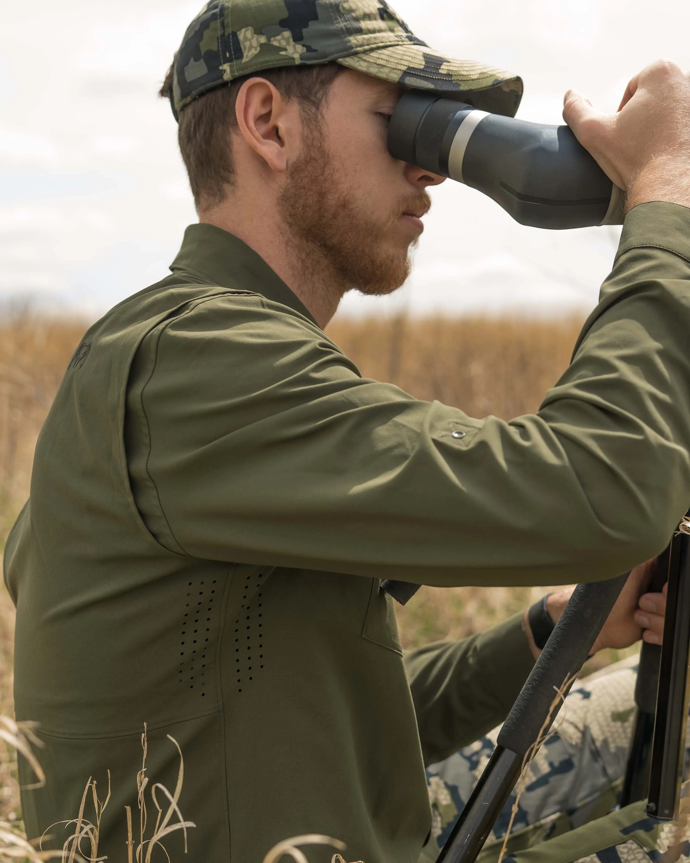 Mesa Vented LS Snap Shirt | Stone