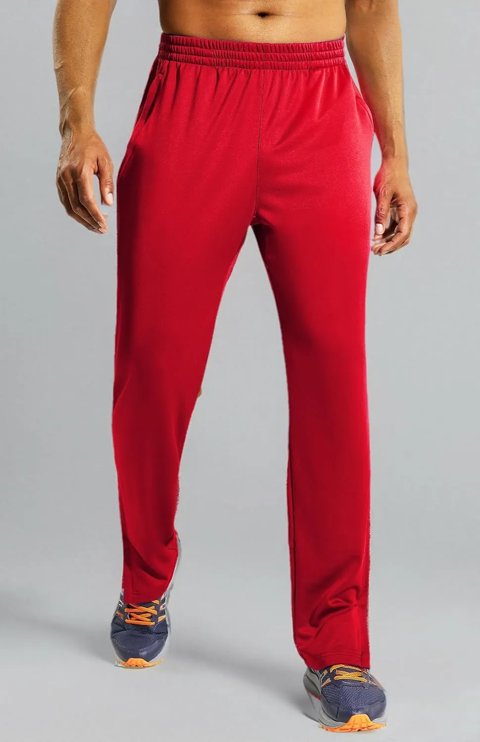 MIER Men’s Sweatpants with Pockets, Athletic Training Track Jogger, Soccer Warm-up Pants with Zipper Ankle