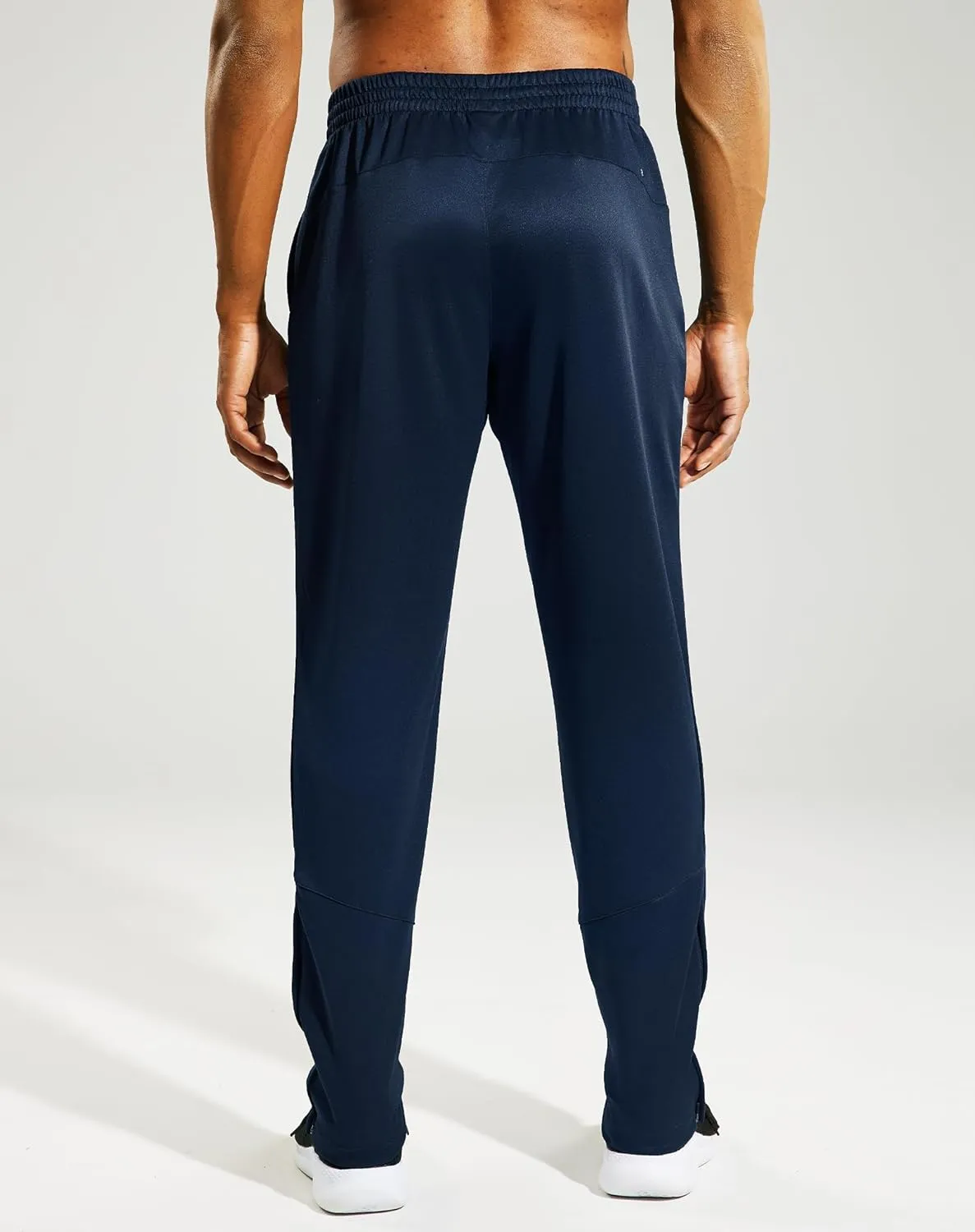 MIER Men’s Sweatpants with Pockets, Athletic Training Track Jogger, Soccer Warm-up Pants with Zipper Ankle