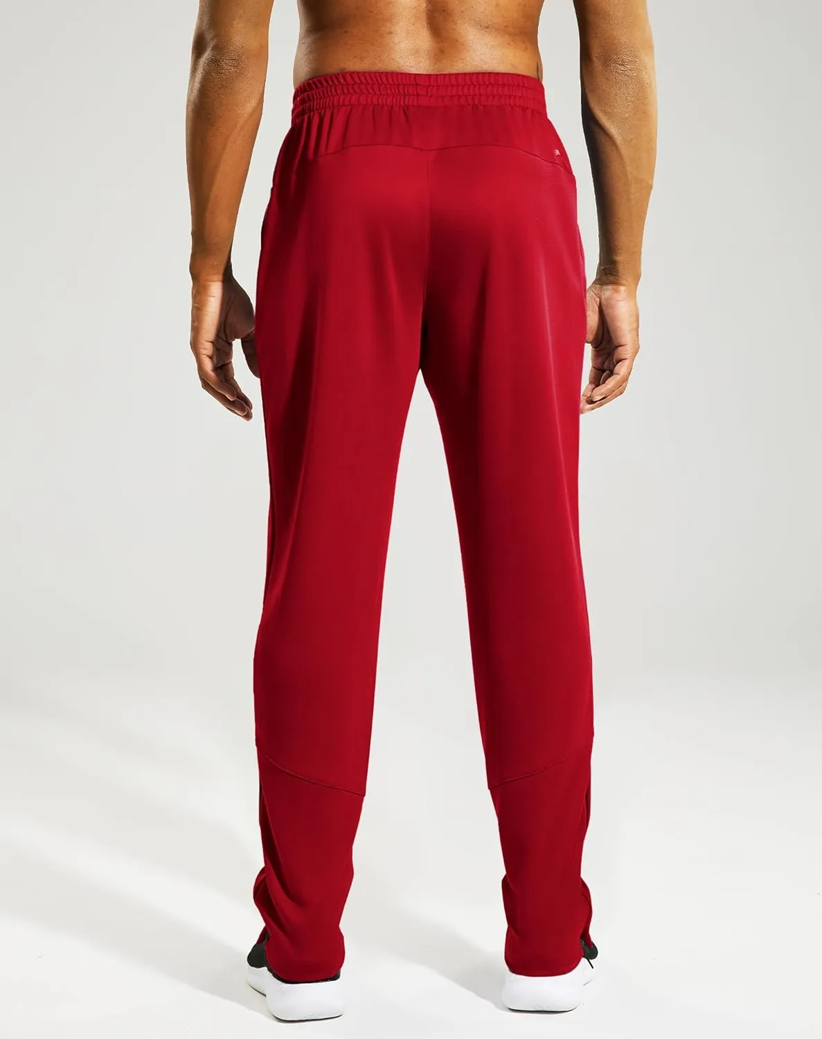 MIER Men’s Sweatpants with Pockets, Athletic Training Track Jogger, Soccer Warm-up Pants with Zipper Ankle
