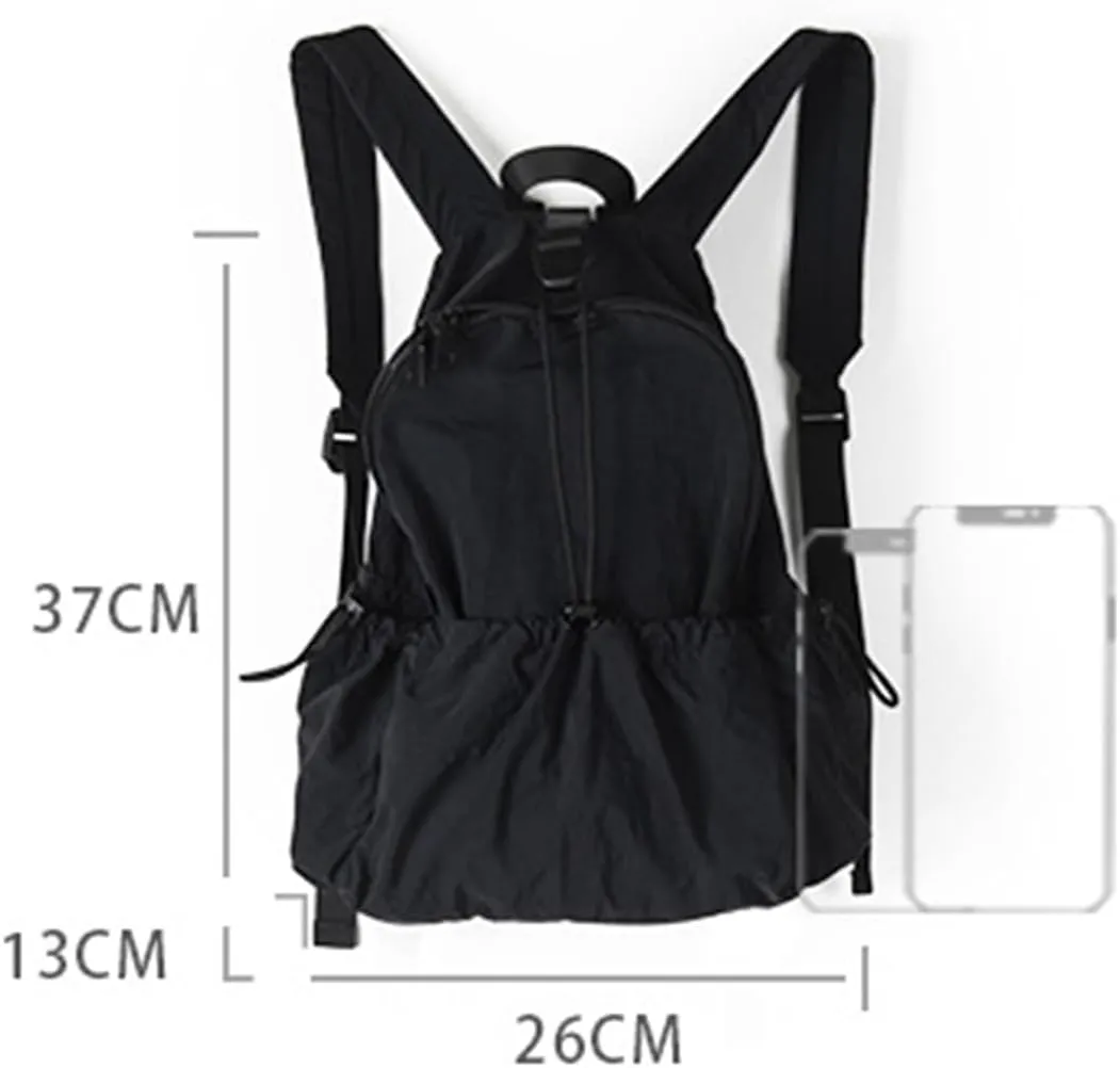 Mini Travel Lightweight Nylon Packable Backpack for Women, Small Hiking Backpack Travel Daypack Lightweight Packable (Black)