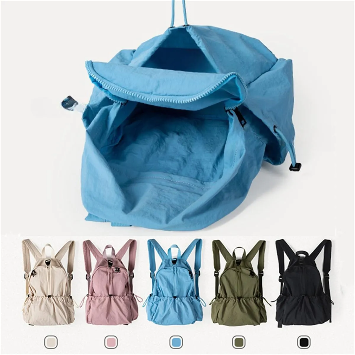 Mini Travel Lightweight Nylon Packable Backpack for Women, Small Hiking Backpack Travel Daypack Lightweight Packable (Blue)