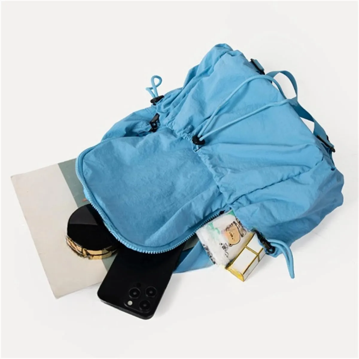 Mini Travel Lightweight Nylon Packable Backpack for Women, Small Hiking Backpack Travel Daypack Lightweight Packable (Blue)