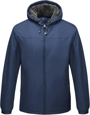 Mmoneyake Men's Waterproof Rain Jacket Tactical Jacket Winter Snow Ski Jacket Water Resistant Softshell Fleece Lined Coats