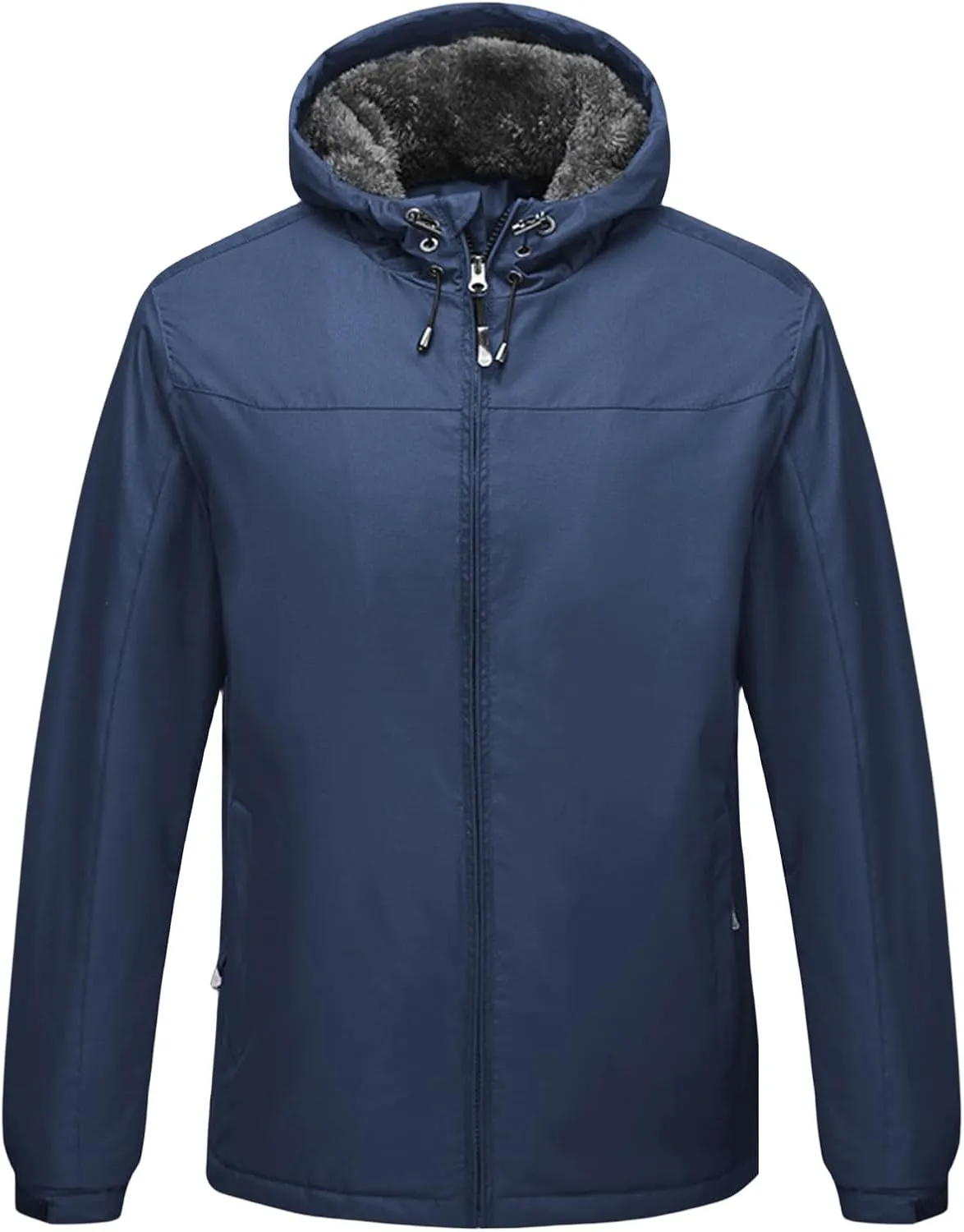 Mmoneyake Men's Waterproof Rain Jacket Tactical Jacket Winter Snow Ski Jacket Water Resistant Softshell Fleece Lined Coats