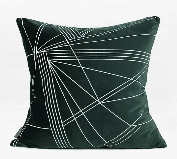 Modern Sofa Pillows, Dark Green Throw Pillows, Large Simple Modern Pillows, Decorative Pillows for Couch, Contemporary Throw Pillows