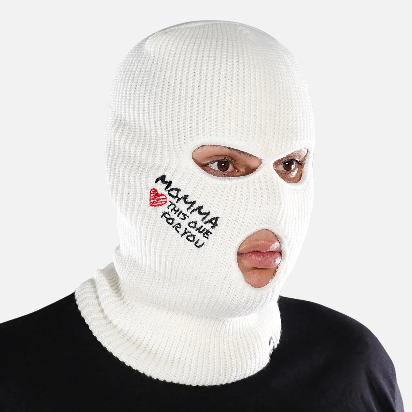Momma White Ski Mask