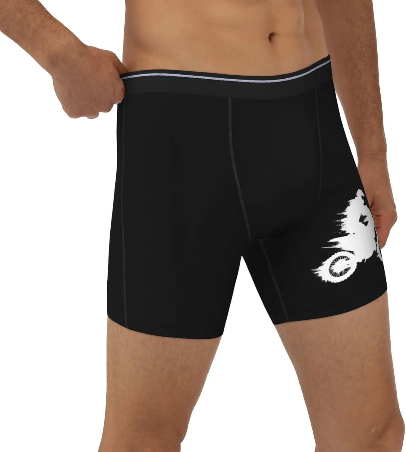 Motocross Dirt Bike Men's long leg breathable boxer briefs