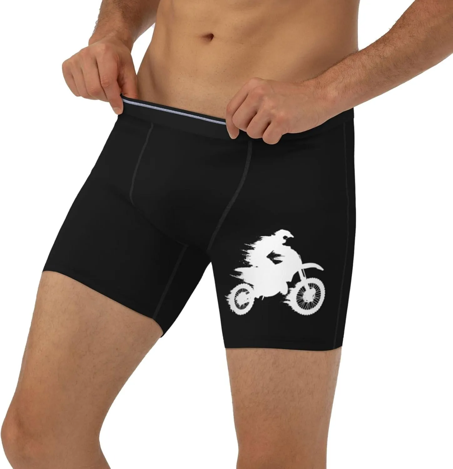 Motocross Dirt Bike Men's long leg breathable boxer briefs