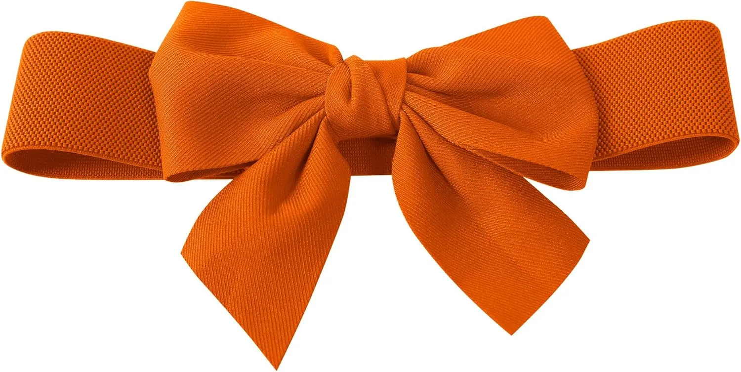 MUXXN Women's Vintage Bowknot Wide Elastic Stretchy Cinch Belt