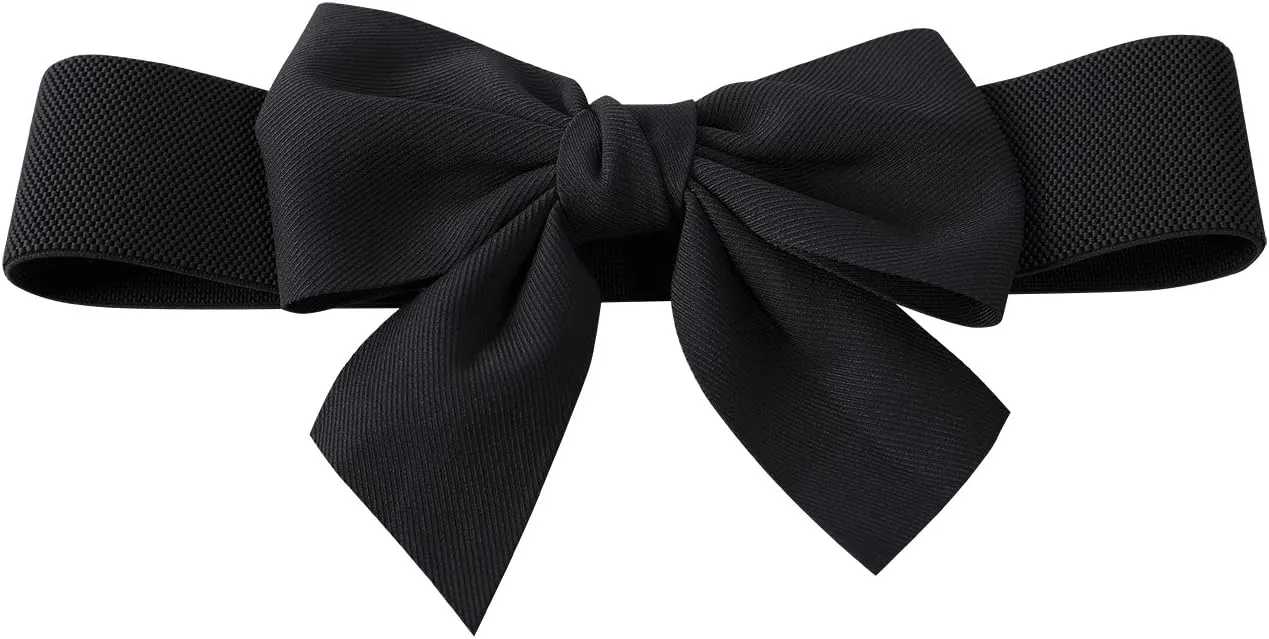 MUXXN Women's Vintage Bowknot Wide Elastic Stretchy Cinch Belt