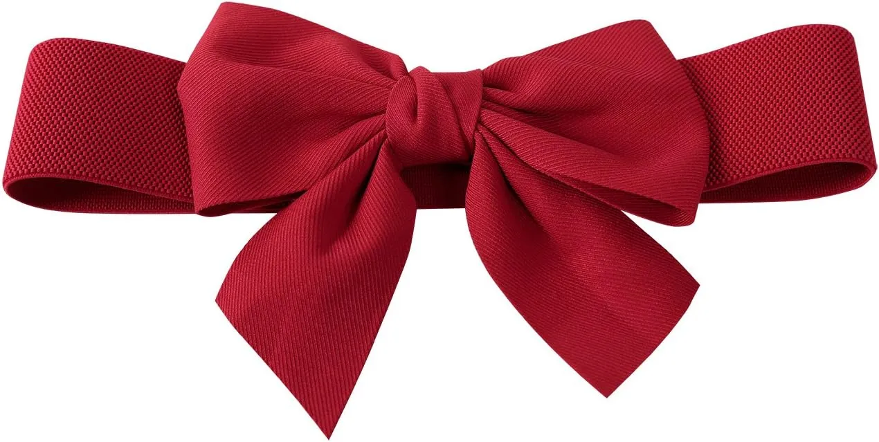 MUXXN Women's Vintage Bowknot Wide Elastic Stretchy Cinch Belt