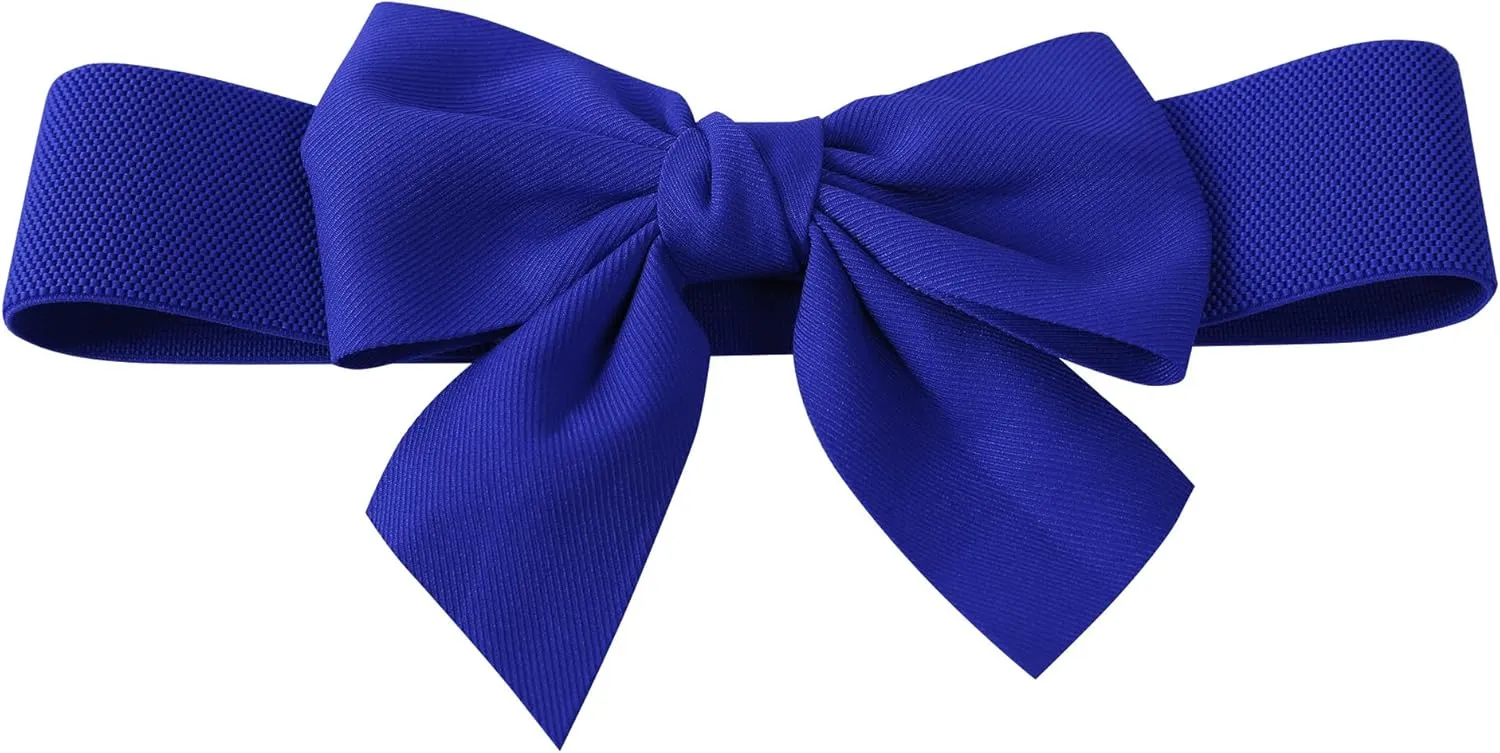 MUXXN Women's Vintage Bowknot Wide Elastic Stretchy Cinch Belt