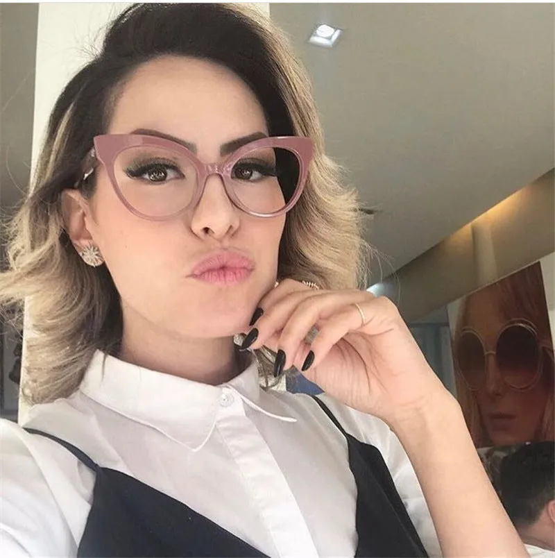 New Design Transparent Lens Sunglasses for Women
