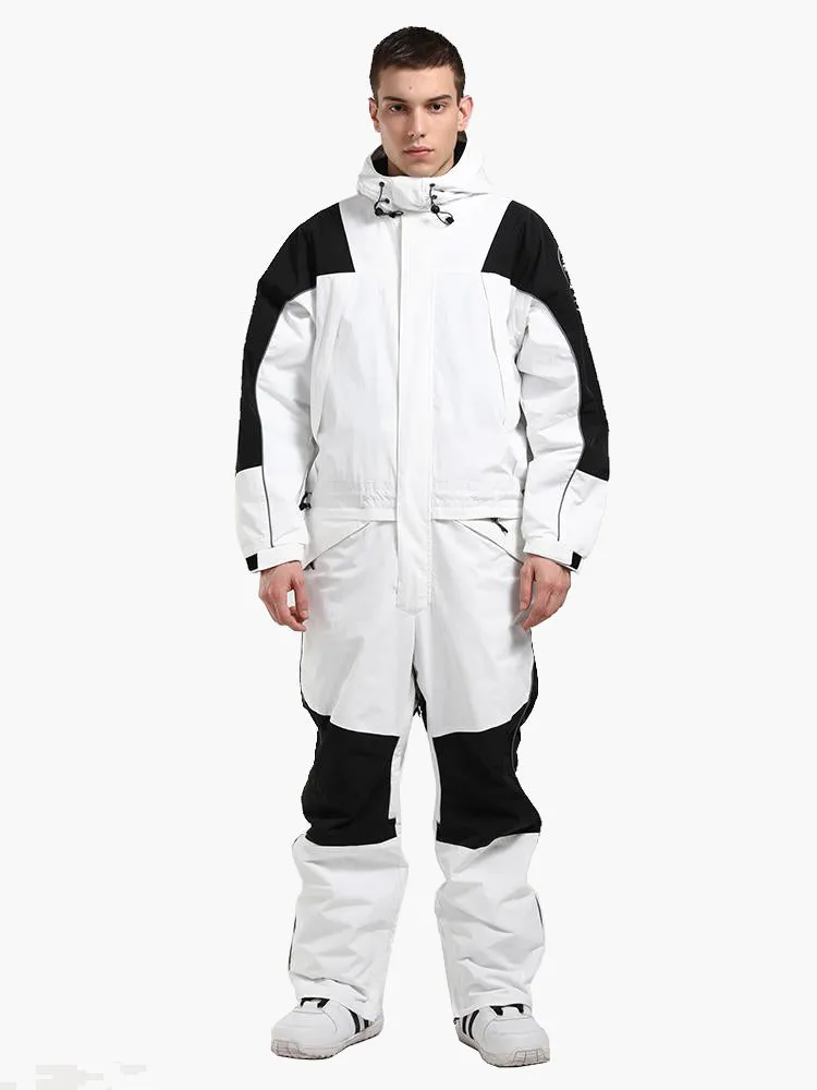 new unisex ski suit fluorescent camouflage waterproof and breathable night single and double board one-piece snow suit