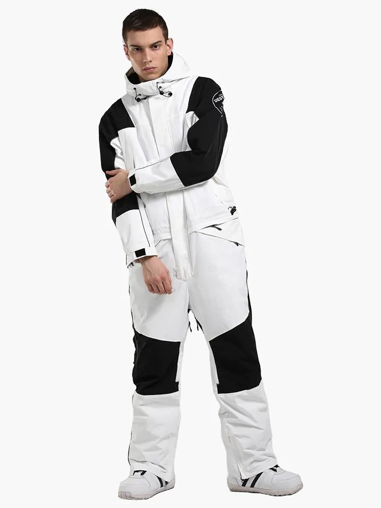 new unisex ski suit fluorescent camouflage waterproof and breathable night single and double board one-piece snow suit