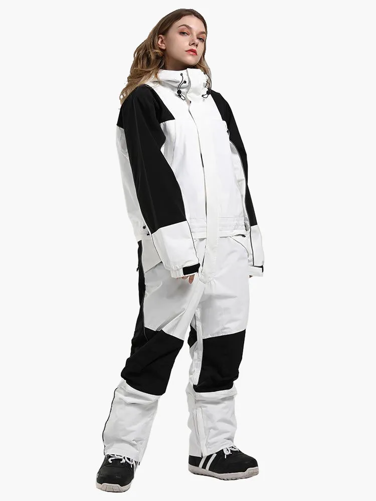 new unisex ski suit fluorescent camouflage waterproof and breathable night single and double board one-piece snow suit