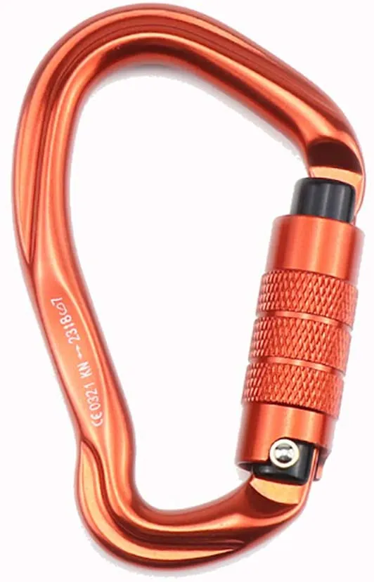 NewDoar Auto 23KN and Screw 24KN Locking Climbing Clip Aluminum Alloy for Climbing