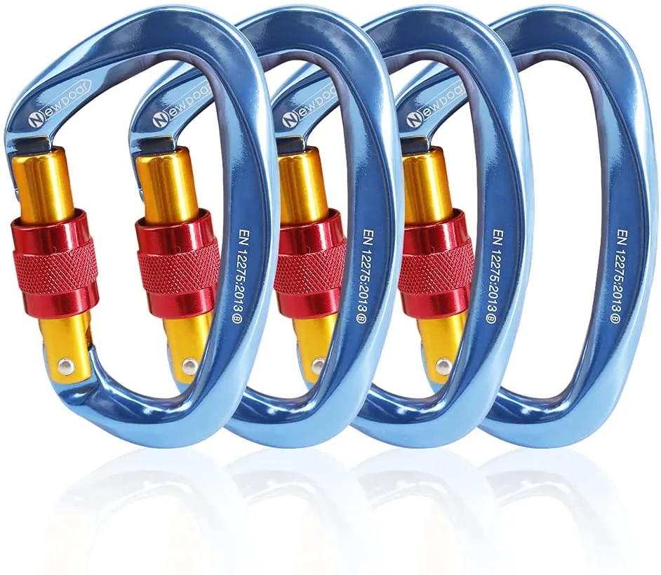 NewDoar Heavy Duty Locking Clips 24KN/5400lbs,Screwgate Locking for Keychain Dog