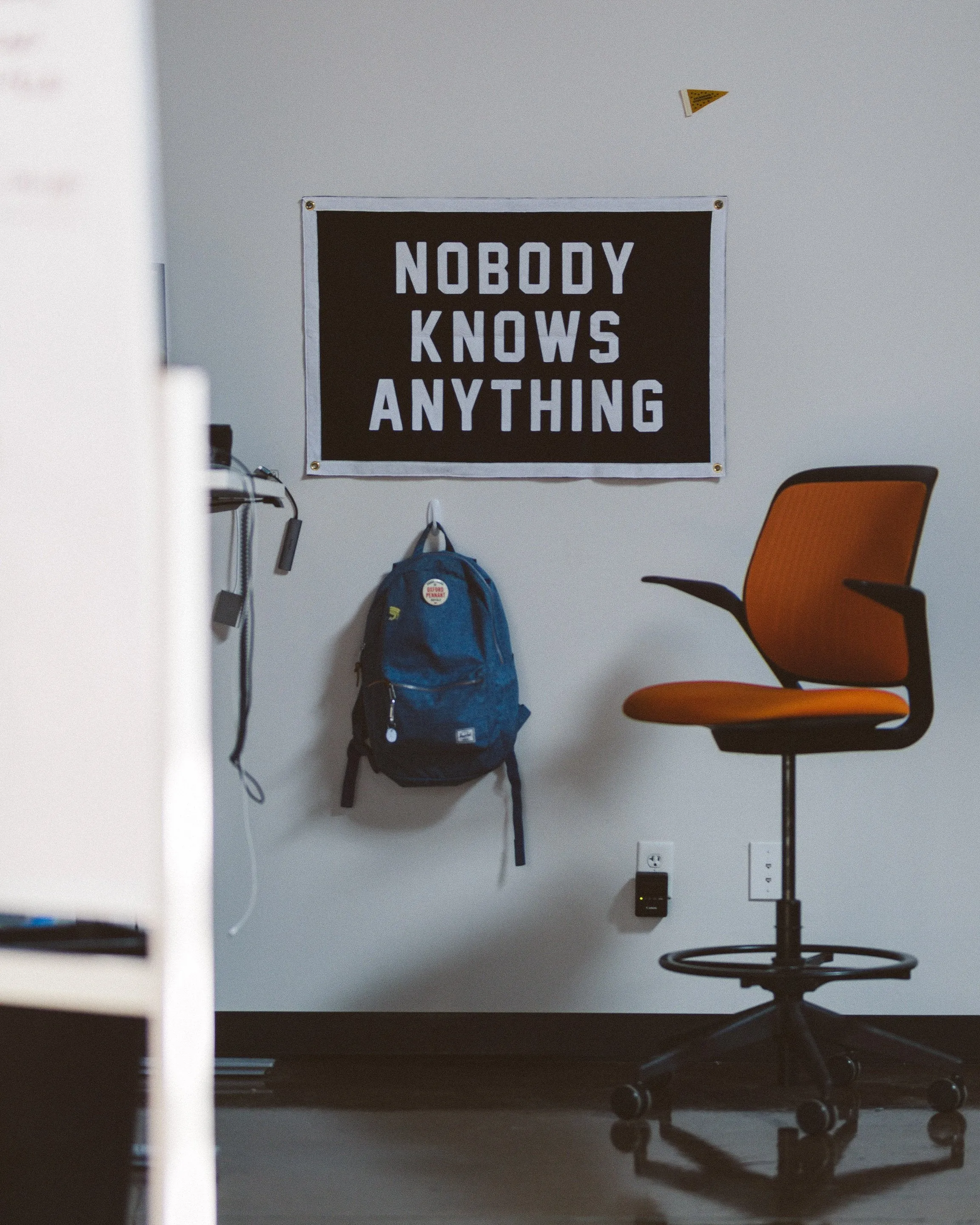 Nobody Knows Anything Camp Flag