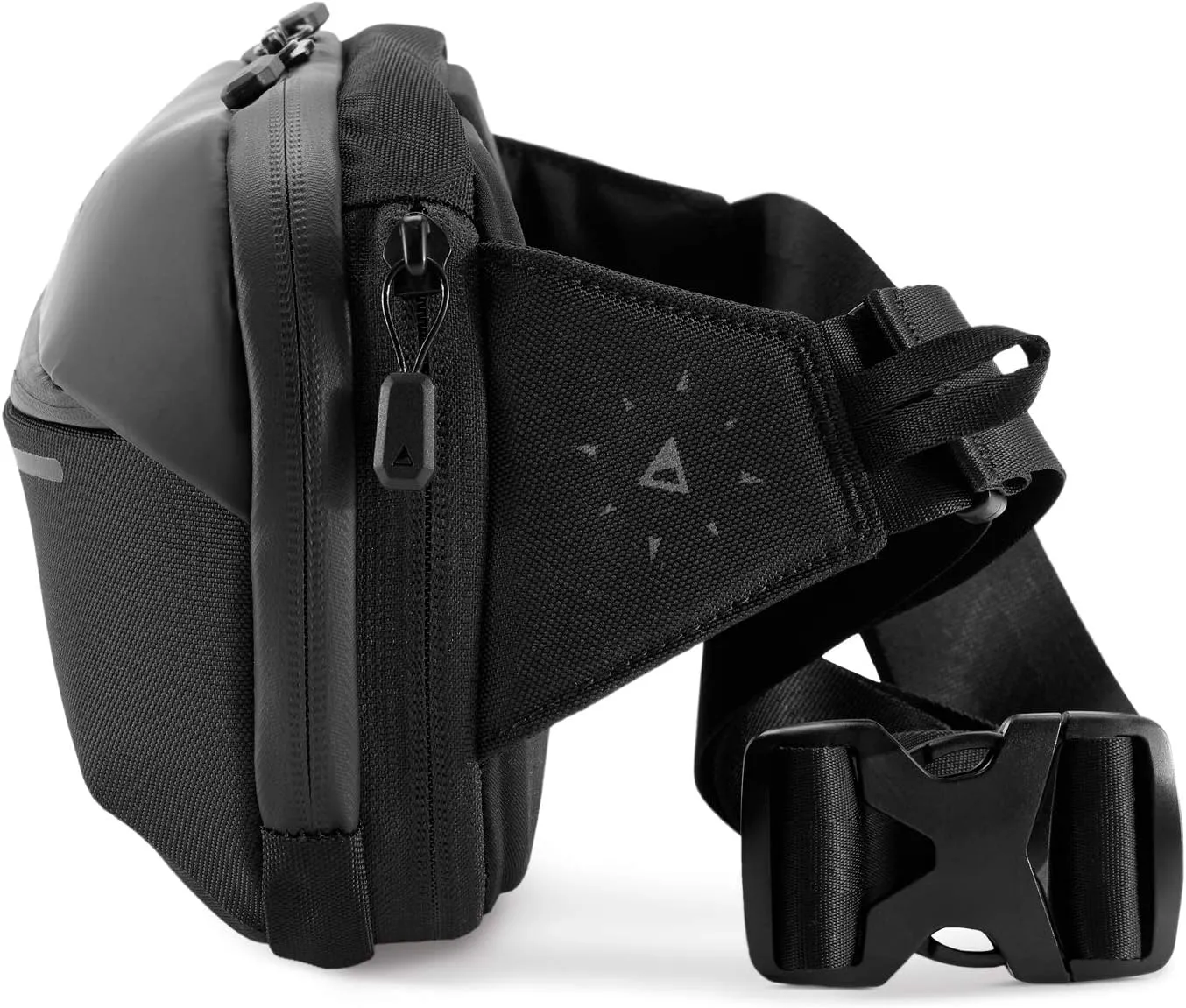 NOMATIC Navigator Premium Sling Bag - 1L w/ 2L Built-In Expansion - Slim & Lightweight Crossbody, Fanny-Pack - Water Resistant Everyday (Black)