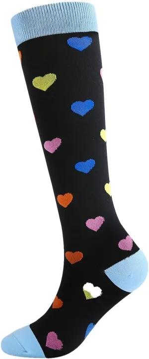 Nurse Compression Socks For Women Men Knee High Circulation 20-30Mmhg Sock For Running Hiking Cycling