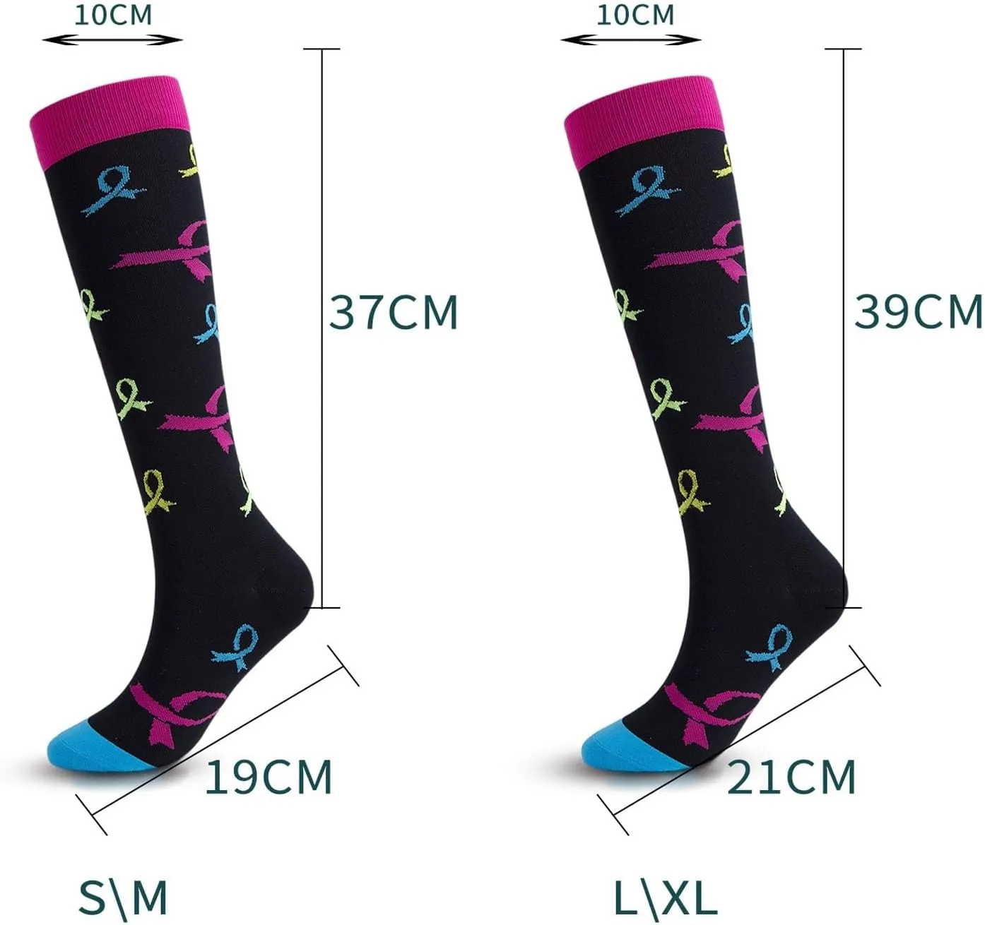 Nurse Compression Socks For Women Men Knee High Circulation 20-30Mmhg Sock For Running Hiking Cycling