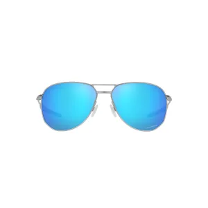 Oakley OO4147-0357 Contrail Sunglasses Satin Chrome Frame w Prizm Sapphire Lens