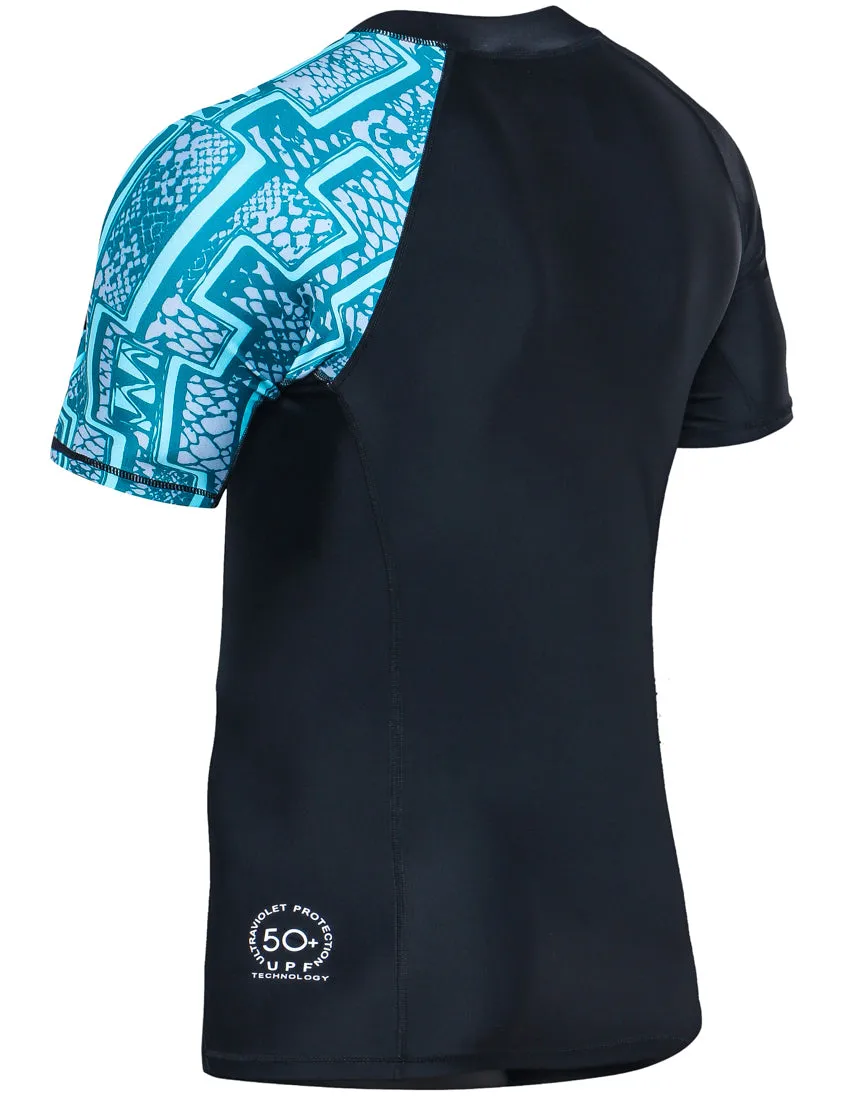 One for All Essential Short-Sleeves Rash Guard Champ - Zig Zag