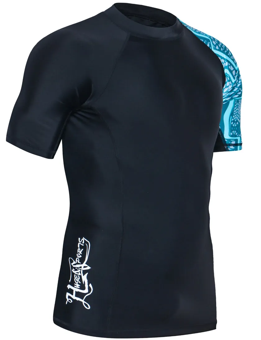 One for All Essential Short-Sleeves Rash Guard Champ - Zig Zag