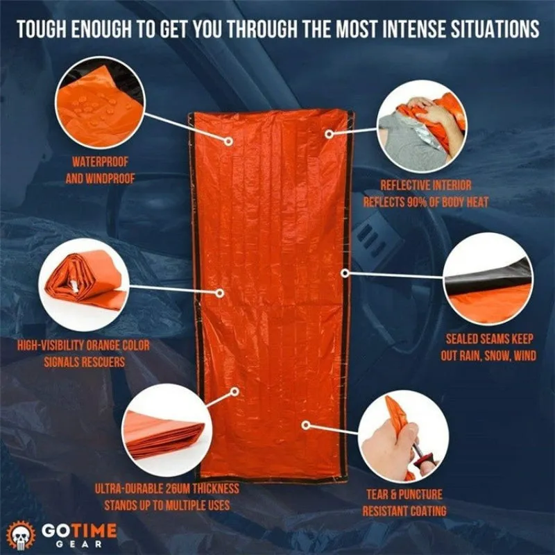 Outdoor Emergency Survival Portable Waterproof Reusable Thermal Sleeping Bag
