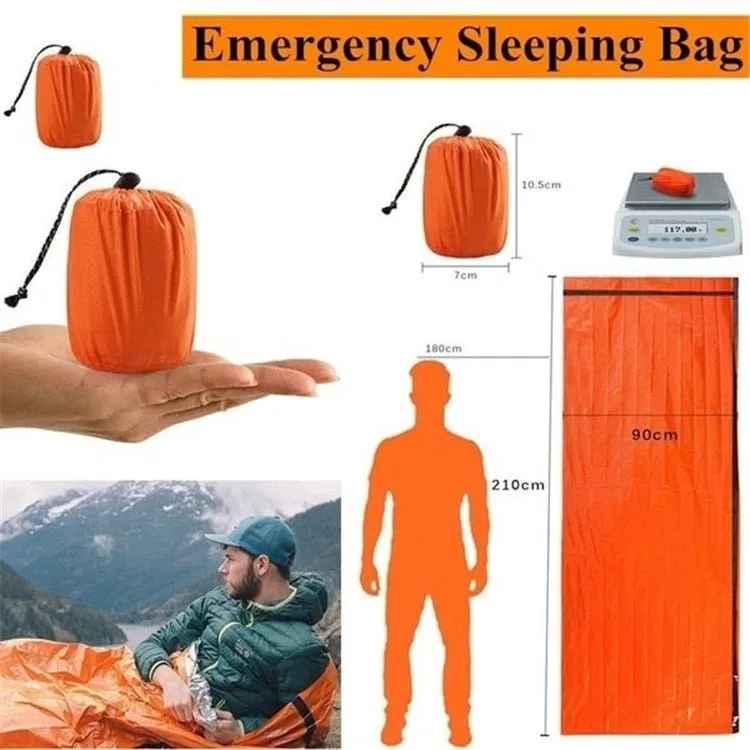 Outdoor Emergency Survival Portable Waterproof Reusable Thermal Sleeping Bag