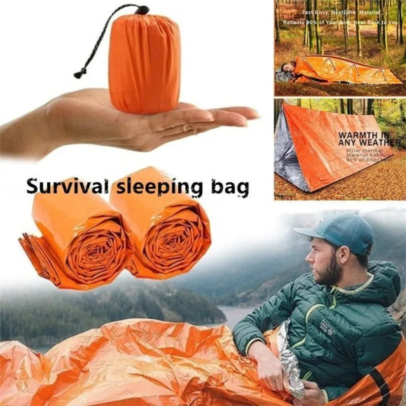 Outdoor Emergency Survival Portable Waterproof Reusable Thermal Sleeping Bag