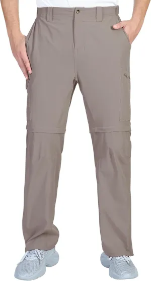 Outdoor Ventures Mens Hiking Pants Lightweight Quick Dry Convertible Pants, Stretch Zip-Off Cargo Pants for Travel Fishing